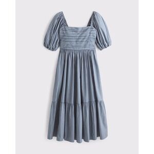 knee length dresses for ladies Poplin Ruched Sleeve Midi Dress - Mochi main image 1